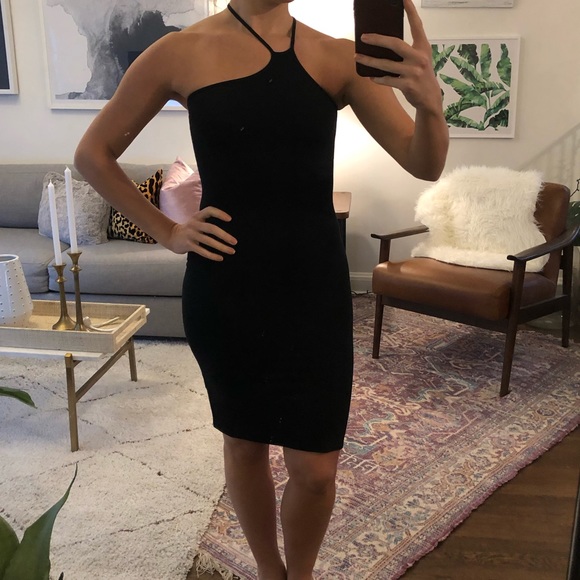 Helmut Lang Dresses & Skirts - Helmut Lang Asymmetric Micro-Blend Dress